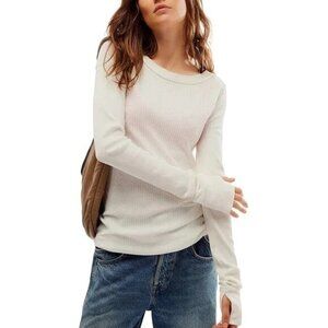 NWT Free People Care FP Honey B Crew Neck Ivory